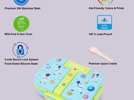 Kids Lunch Box – Stainless Steel Insulated Tiffin for School, BPA-Free | PU Insulated, Leak-Proof, Food Grade| 600ml