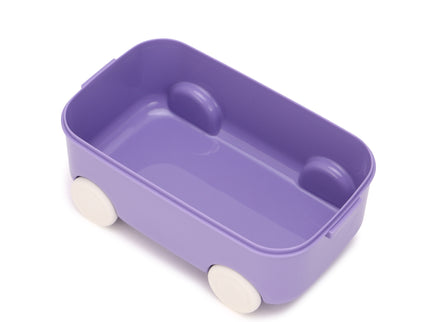 DIY Car Shape Plastic Lunch Boxes with spoon and fork| 2 Compartment at one layer and 1 compartment in bottle layer|Leakproof Bento Box for School Picnic Office Boys and Girls - BPA Free - 2-Side Lock