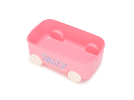 DIY Car Shape Plastic Lunch Boxes with spoon and fork| 2 Compartment at one layer and 1 compartment in bottle layer|Leakproof Bento Box for School Picnic Office Boys and Girls - BPA Free - 2-Side Lock