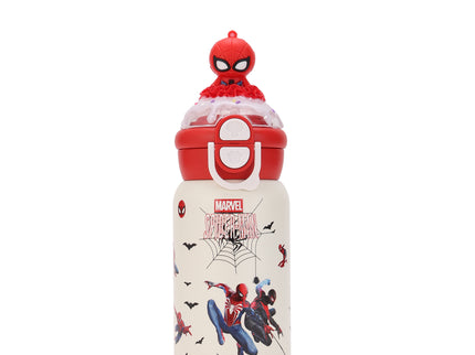 Marvels Spider-Man Double-Walled Stainless Steel Insulated Water Bottle 500 ml| Leakproof |BPA Free| Up to 24Hrs Hot&Cold| Girls & Boys | School, Picnic,Travel