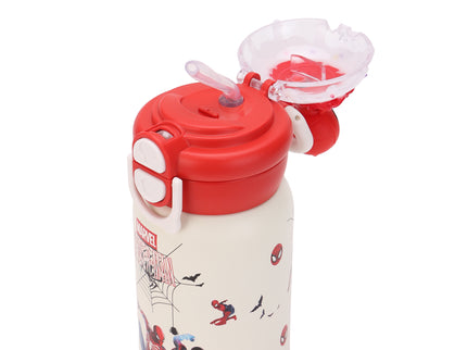 Marvels Spider-Man Double-Walled Stainless Steel Insulated Water Bottle 500 ml| Leakproof |BPA Free| Up to 24Hrs Hot&Cold| Girls & Boys | School, Picnic,Travel