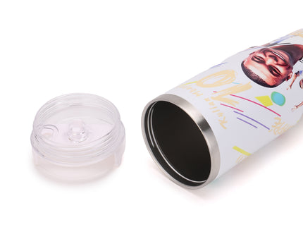 Premium Insulated stainless steel Football Legends Tumbler with Lid and Straws|Messi|Ronaldo|Lamine|Kylian900ml |Hot and Cold|100% Leakproof Tumbler,Travel Sipper for Hot and Cold Drinks, Coffee, Water, Iced Tea or Smoothie, Travel, Multi Colour