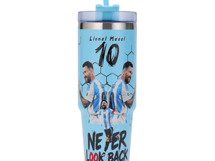 Premium Insulated stainless steel Football Legends Tumbler with Lid and Straws|Messi|Ronaldo|Lamine|Kylian900ml |Hot and Cold|100% Leakproof Tumbler,Travel Sipper for Hot and Cold Drinks, Coffee, Water, Iced Tea or Smoothie, Travel, Multi Colour