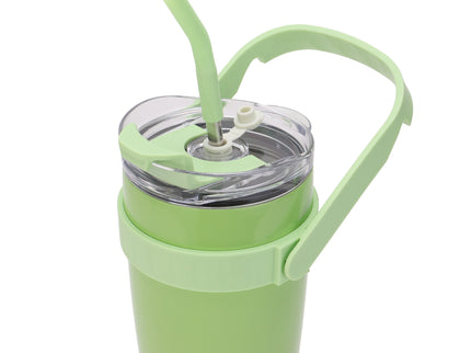 Tumbler with Top Handle and Phone Holder,1200ml Double Wall Vacuum Insulated Tumbler with Flip Straw,Insulated Stainless Steel Leak Proof Spill Proof Water Tumbler for Men and Women Cup ,Water, ice tea ,Travel, Sports , car Coffee Mug (Pink,1 pack)