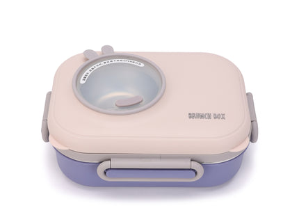 Kids Smart Lunch Box – Stainless Steel Insulated Tiffin for School with Spoon, BPA-Free |Bento Box with Tray & Container | 1120ml + 70ml 