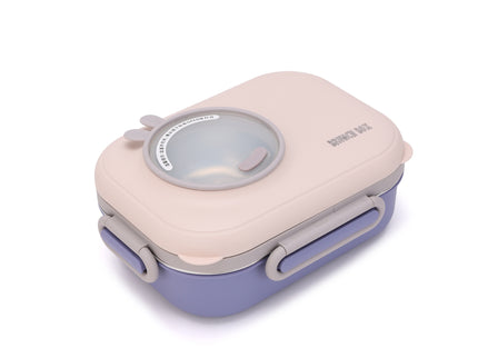 Kids Smart Lunch Box – Stainless Steel Insulated Tiffin for School with Spoon, BPA-Free |Bento Box with Tray & Container | 1120ml + 70ml 