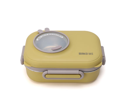 Kids Smart Lunch Box – Stainless Steel Insulated Tiffin for School with Spoon, BPA-Free |Bento Box with Tray & Container | 1120ml + 70ml 