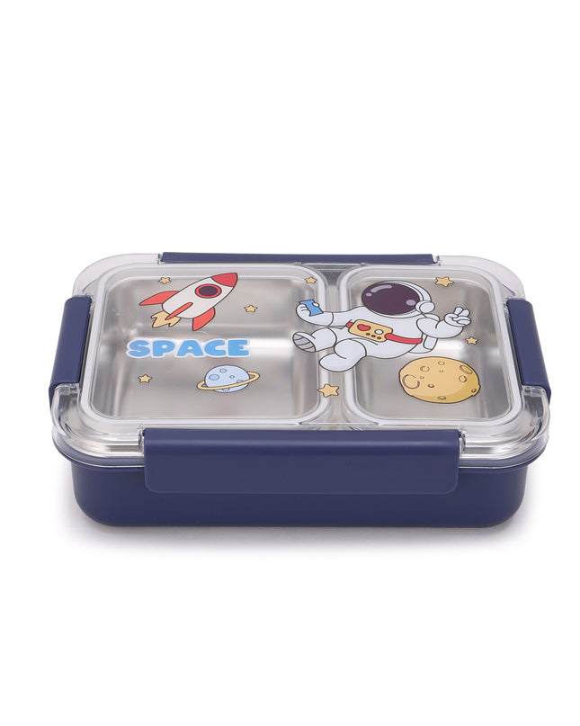 Astronaut Kids Lunch Box – Stainless Steel Insulated Tiffin for School, BPA-Free | PU Insulated, Leak-Proof, Food Grade|Food does not mix