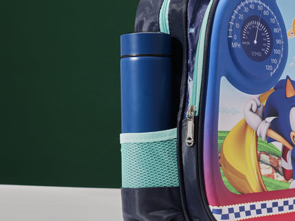 SuperSonic 3D School Bag with cartoon Design|KIDS BAG| Water Resistant |14 Inch|Boys&Girls School Bag Blue color