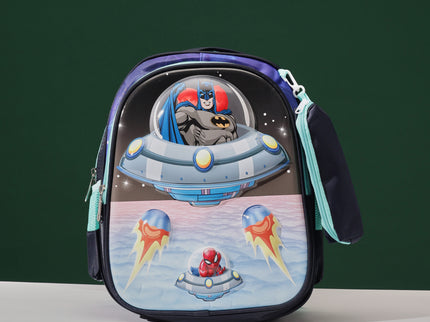 3D School Bag with cartoon Design|KIDS BAG| Water Resistant |14 Inch|Boys&Girls School Bag Blue color