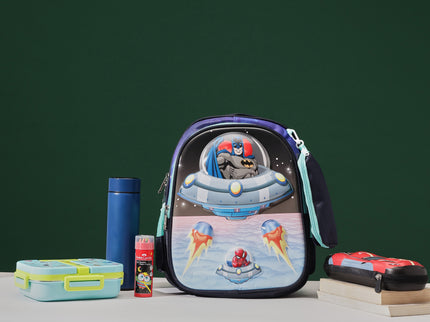 3D School Bag with cartoon Design|KIDS BAG| Water Resistant |14 Inch|Boys&Girls School Bag Blue color