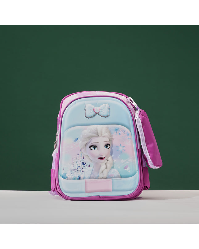 Barbie girl Pink 3D School Bag with cartoon Design|KIDS BAG| Water Resistant |14 Inch|Boys&Girls School Bag, Pink color