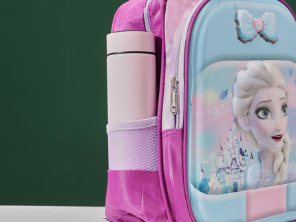 Barbie girl Pink 3D School Bag with cartoon Design|KIDS BAG| Water Resistant |14 Inch|Boys&Girls School Bag, Pink color