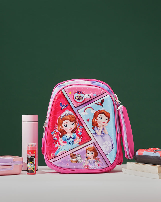 MultiDesign Pink 3D School Bag with cartoon Design|KIDS BAG| Water Resistant |14 Inch|Boys&Girls School Bag, Pink color (Copy)