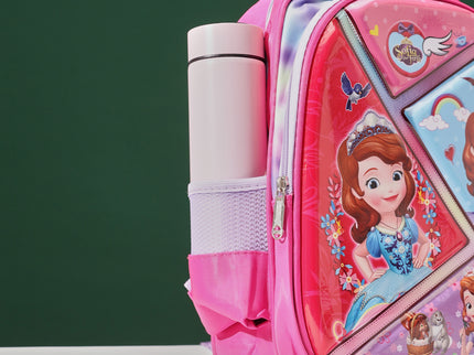 MultiDesign Pink 3D School Bag with cartoon Design|KIDS BAG| Water Resistant |14 Inch|Boys&Girls School Bag, Pink color (Copy)