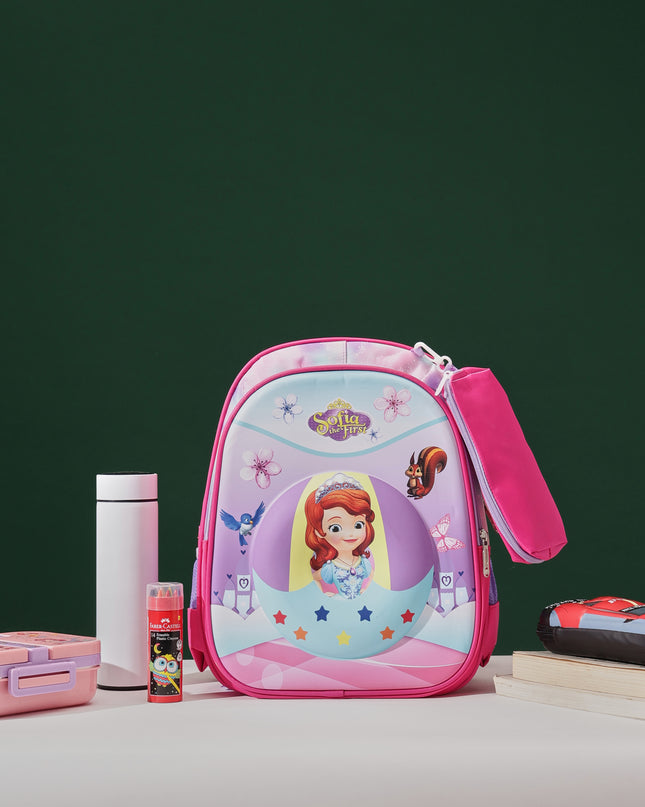 StarGirl Pink 3D School Bag with cartoon Design|KIDS BAG| Water Resistant |14 Inch|Boys&Girls School Bag, Pink color