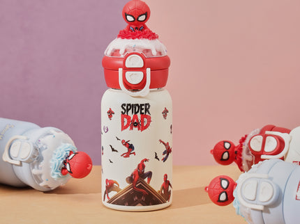 Marvels Spider-Man Double-Walled Stainless Steel Insulated Water Bottle 500 ml| Leakproof |BPA Free| Up to 24Hrs Hot&Cold| Girls & Boys | School, Picnic,Travel
