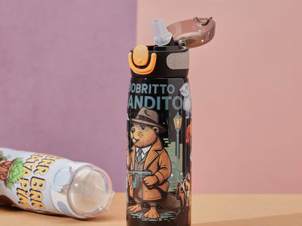 Brainrot Themed Stainless Steel Insulated Water Bottle 620 ml| Leakproof |BPA Free| Up to 12Hrs Hot&Cold| Girls & Boys | School, Picnic,Travel