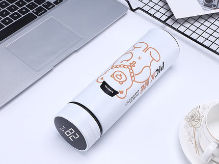 Smart Design LED Display Temperature Hot & Cold upto 12 hours Bottle|500ml Vacuum Insulated Stainless Steel Flask with Touch Screen | Leakproof Travel Water Bottle | BPA-Free Thermos for Kids, Fitness, Sports