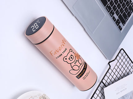 Smart Design LED Display Temperature Hot & Cold upto 12 hours Bottle|500ml Vacuum Insulated Stainless Steel Flask with Touch Screen | Leakproof Travel Water Bottle | BPA-Free Thermos for Kids, Fitness, Sports