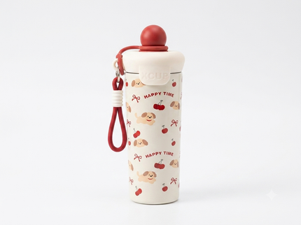 Cute Design Round cap Double-Walled 316 Stainless Steel Insulated Water Bottle 650 ml| Leakproof |BPA Free| Up to 12Hrs Hot&Cold| Girls & Boys | School, Picnic,Travel