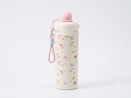 Cute Design Round cap Double-Walled 316 Stainless Steel Insulated Water Bottle 650 ml| Leakproof |BPA Free| Up to 12Hrs Hot&Cold| Girls & Boys | School, Picnic,Travel