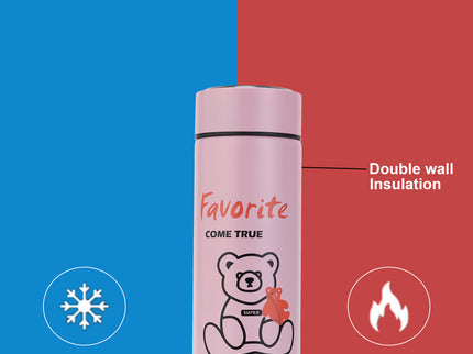 Smart Design LED Display Temperature Hot & Cold upto 12 hours Bottle|500ml Vacuum Insulated Stainless Steel Flask with Touch Screen | Leakproof Travel Water Bottle | BPA-Free Thermos for Kids, Fitness, Sports