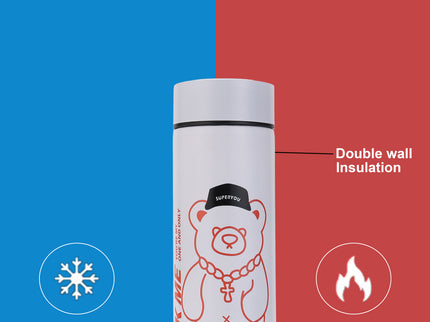 Smart Design LED Display Temperature Hot & Cold upto 12 hours Bottle|500ml Vacuum Insulated Stainless Steel Flask with Touch Screen | Leakproof Travel Water Bottle | BPA-Free Thermos for Kids, Fitness, Sports
