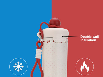 Round cap Smart Design Double-Walled Stainless Steel Insulated Water Bottle 650 ml| Leakproof |BPA Free| Up to 12Hrs Hot&Cold| Girls & Boys | School, Picnic,Travel