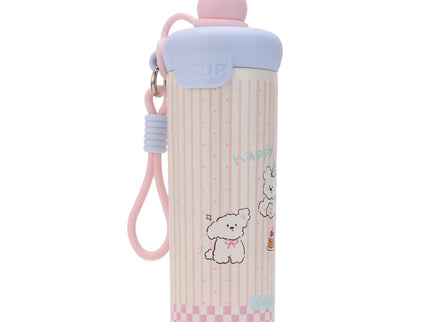 Round cap Smart Design Double-Walled Stainless Steel Insulated Water Bottle 650 ml| Leakproof |BPA Free| Up to 12Hrs Hot&Cold| Girls & Boys | School, Picnic,Travel