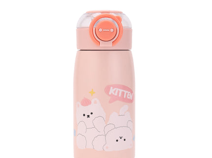 Double-Walled Stainless Steel Insulated Water Bottle 470 ml| Leakproof |BPA Free| Up to 24Hrs Hot&Cold| Girls & Boys | School, Picnic,Travel