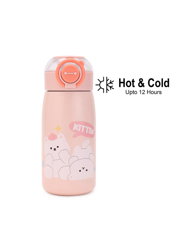 Double-Walled Stainless Steel Insulated Water Bottle 470 ml| Leakproof |BPA Free| Up to 24Hrs Hot&Cold| Girls & Boys | School, Picnic,Travel