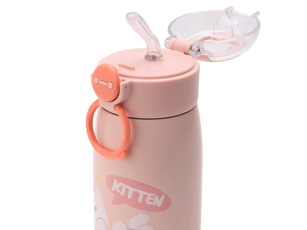 Double-Walled Stainless Steel Insulated Water Bottle 470 ml| Leakproof |BPA Free| Up to 24Hrs Hot&Cold| Girls & Boys | School, Picnic,Travel