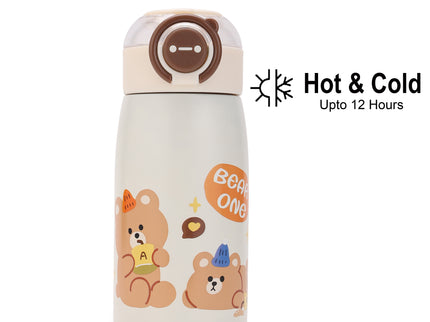 Double-Walled Stainless Steel Insulated Water Bottle 470 ml| Leakproof |BPA Free| Up to 24Hrs Hot&Cold| Girls & Boys | School, Picnic,Travel