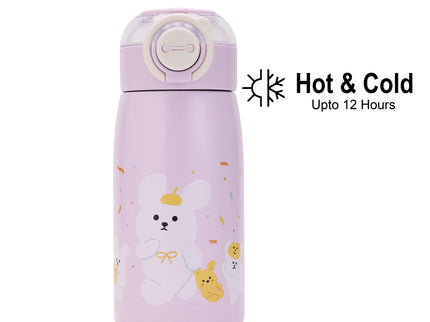 Double-Walled Stainless Steel Insulated Water Bottle 470 ml| Leakproof |BPA Free| Up to 24Hrs Hot&Cold| Girls & Boys | School, Picnic,Travel