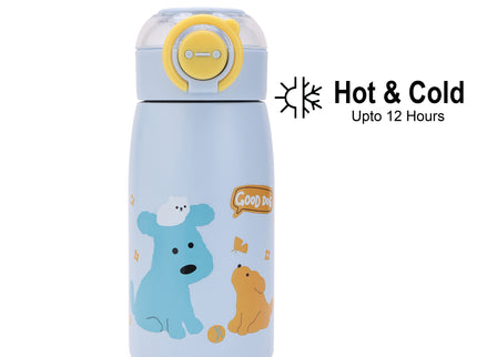 Double-Walled Stainless Steel Insulated Water Bottle 470 ml| Leakproof |BPA Free| Up to 24Hrs Hot&Cold| Girls & Boys | School, Picnic,Travel