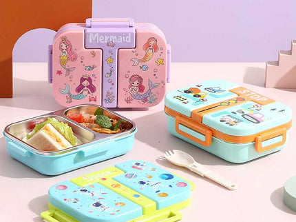 Kids Lunch Box – Stainless Steel Insulated Tiffin for School, BPA-Free | PU Insulated, Leak-Proof, Food Grade| 600ml