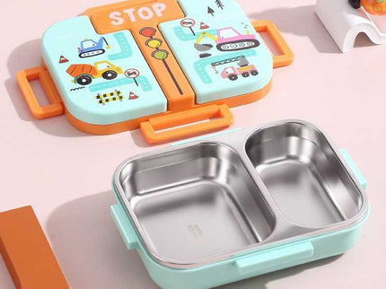 Kids Lunch Box – Stainless Steel Insulated Tiffin for School, BPA-Free | PU Insulated, Leak-Proof, Food Grade| 600ml