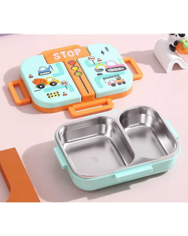 Kids Lunch Box – Stainless Steel Insulated Tiffin for School, BPA-Free | PU Insulated, Leak-Proof, Food Grade| 600ml