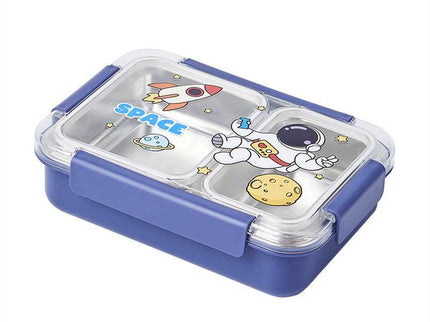 Astronaut Kids Lunch Box – Stainless Steel Insulated Tiffin for School, BPA-Free | PU Insulated, Leak-Proof, Food Grade|Food does not mix