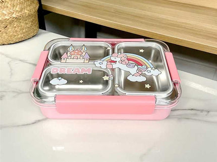 Astronaut Kids Lunch Box – Stainless Steel Insulated Tiffin for School, BPA-Free | PU Insulated, Leak-Proof, Food Grade|Food does not mix