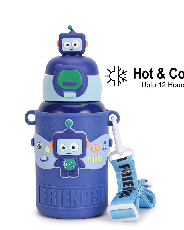 Kids Water Bottle Stainless Steel Keeps Drinks Cool or hot for an Extra Long time- Water Bottle for School -  Sipper Water Bottle for Kids - Waterbottle for Girls and Boys| Stainless Steel 316