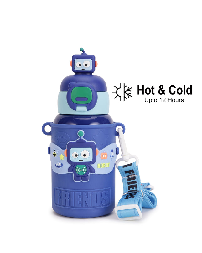 Kids Water Bottle Stainless Steel Keeps Drinks Cool or hot for an Extra Long time- Water Bottle for School -  Sipper Water Bottle for Kids - Waterbottle for Girls and Boys| Stainless Steel 316