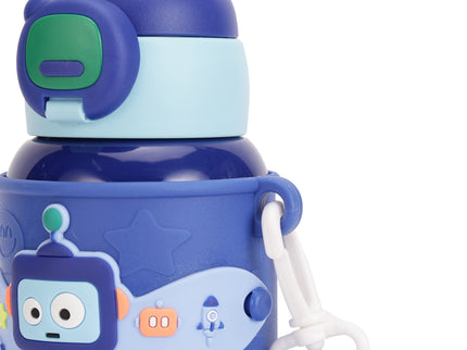 Kids Water Bottle Stainless Steel Keeps Drinks Cool or hot for an Extra Long time- Water Bottle for School -  Sipper Water Bottle for Kids - Waterbottle for Girls and Boys| Stainless Steel 316