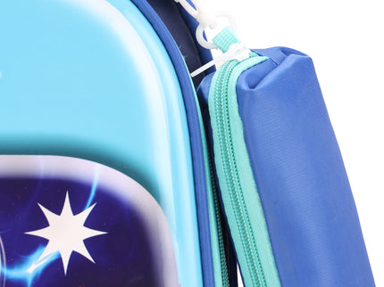 Space Astronaut 3D School Bag with cartoon Design|KIDS BAG| Water Resistant |14 Inch|Boys&Girls School Bag, Blue Color