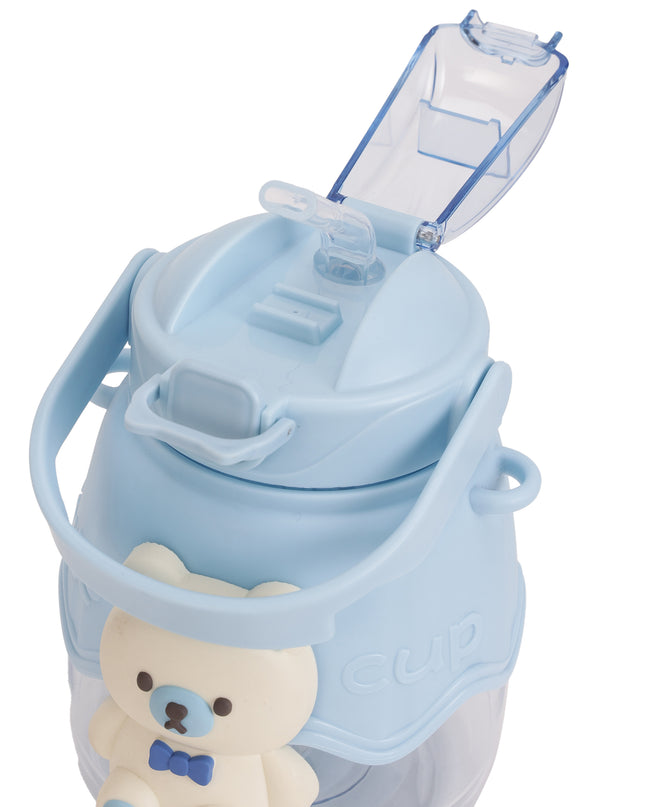 Cute Teddy Bear Water Bottle for Kids– 1300ml, Leak-Proof Plastic Bottle with Taddy Print – Designer School Bottle