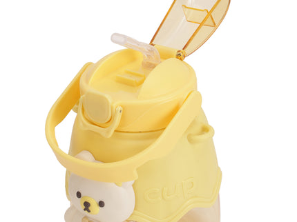 Cute Teddy Bear Water Bottle for Kids– 1300ml, Leak-Proof Plastic Bottle with Taddy Print – Designer School Bottle