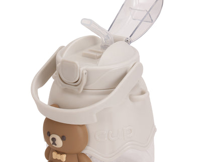 Cute Teddy Bear Water Bottle for Kids– 1300ml, Leak-Proof Plastic Bottle with Taddy Print – Designer School Bottle