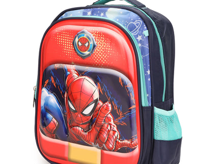 SpiderMan Web 3D School Bag with cartoon Design|KIDS BAG| Water Resistant |14 Inch|Boys&Girls School Bag, Red color