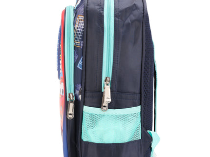 Car 3D School Bag with cartoon Design|KIDS BAG| Water Resistant |14 Inch|Boys&Girls School Bag, Blue & Red color